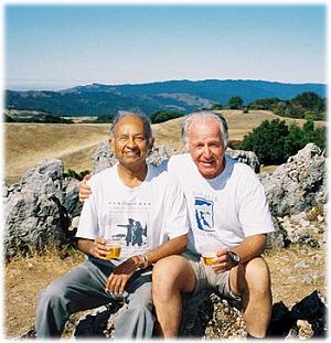 Dinesh with Bob Siegel on the summit