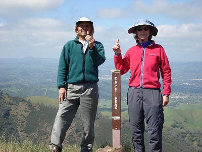 Dinesh and Joy atop Eagle Peak
