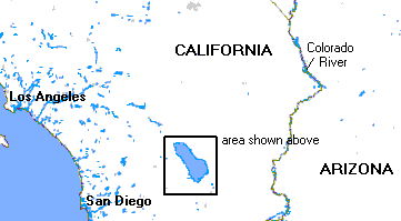 a map locating the Salton Sea in southern California