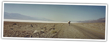 Walking near Badwater salt pan