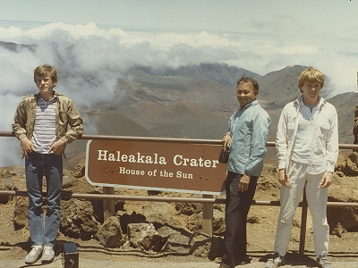 Dinesh and the boys in Maui, Hawaii