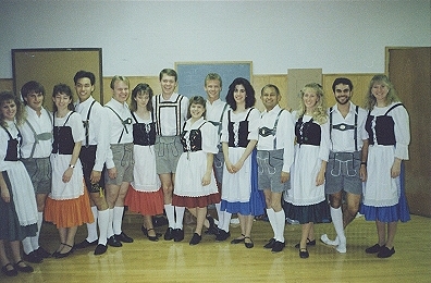 Dinesh in his folk dance group.