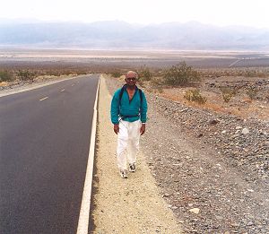 Dinesh climbing out of Death Valley